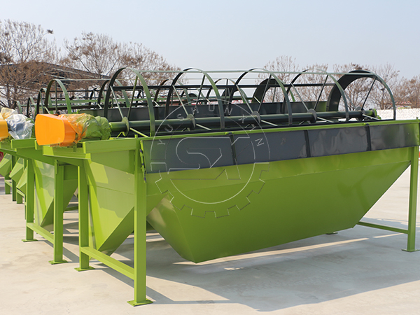 The work flow of the pig manure disc granulator organic fertilizer production line