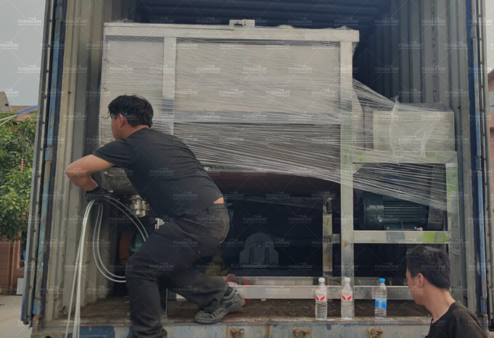 Fertilizer Production Line Loaded onto Cargo Truck for Shipment to India